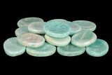 Polished Amazonite Worry Stones - 1.5" Size - Photo 2